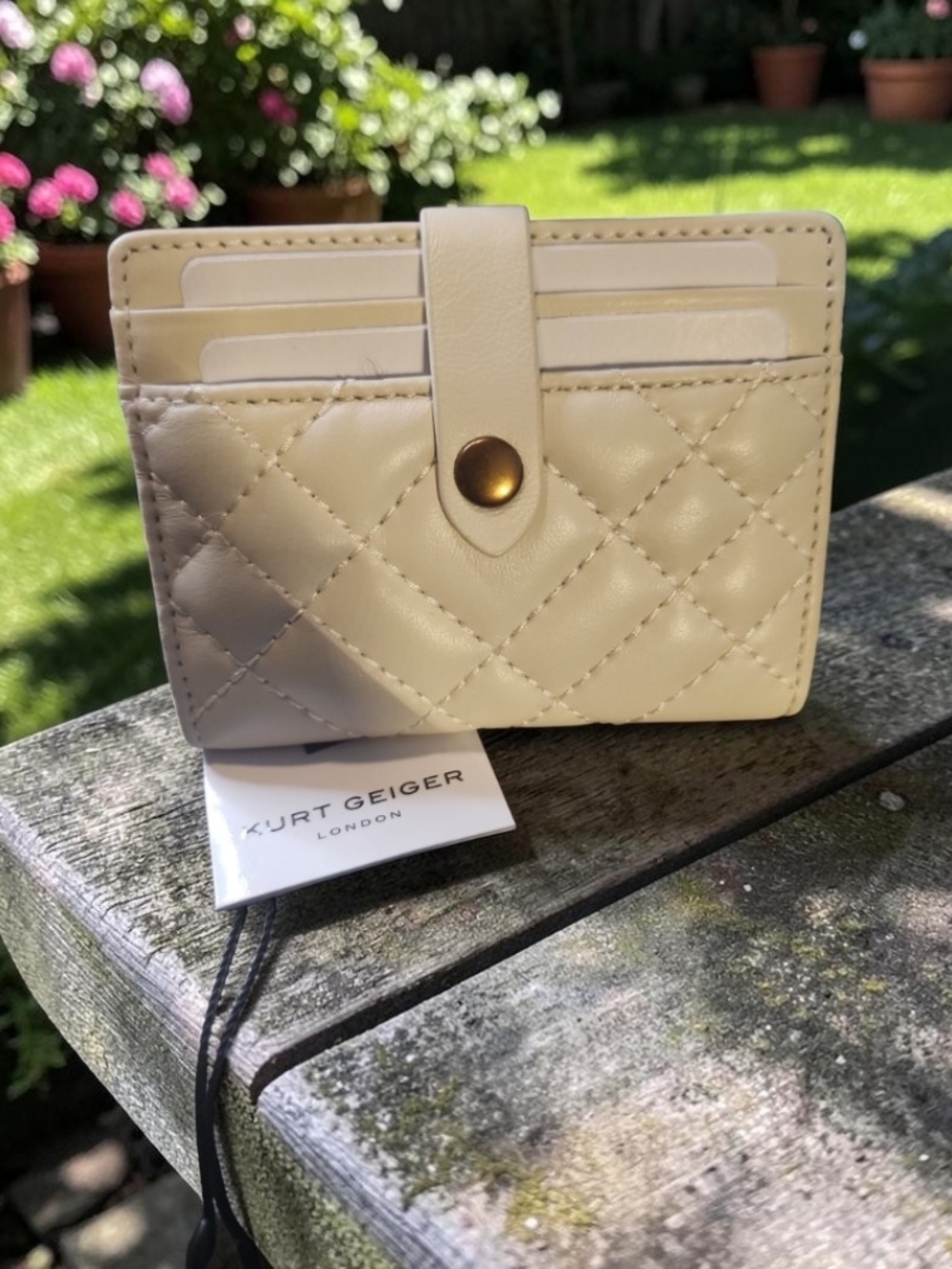 Kurt Geiger Leather Quilted Card RFID Wallet
